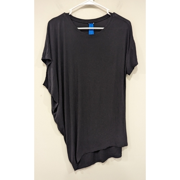 Kit And Ace Black Cashmere Blend Asymmetrical Top Size 6 - Picture 1 of 5